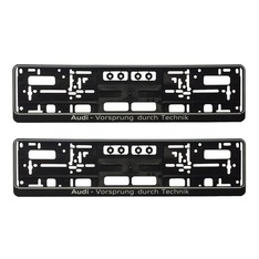 2x Audi Vorsprung durch Technik Kennzeichenhalter